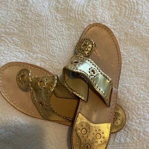 Jack Rogers Gold Sandals